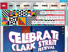 Tablet Screenshot of celebrateclarkstreet.com